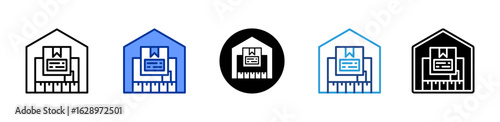 Storage icon sheet multiple style collection