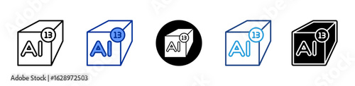 Aluminium icon sheet multiple style collection