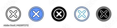Cross icon sheet multiple style collection