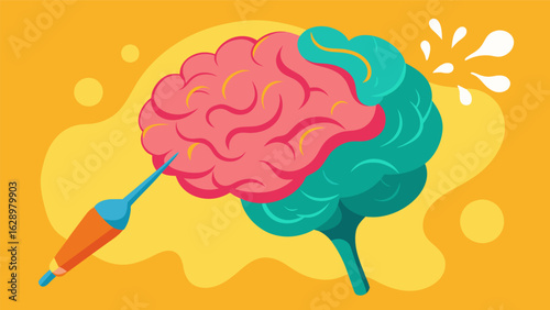 A blank canvas with a paintbrush creating bright intricate strokes symbolizing the formation and strengthening of new pathways within the brain.