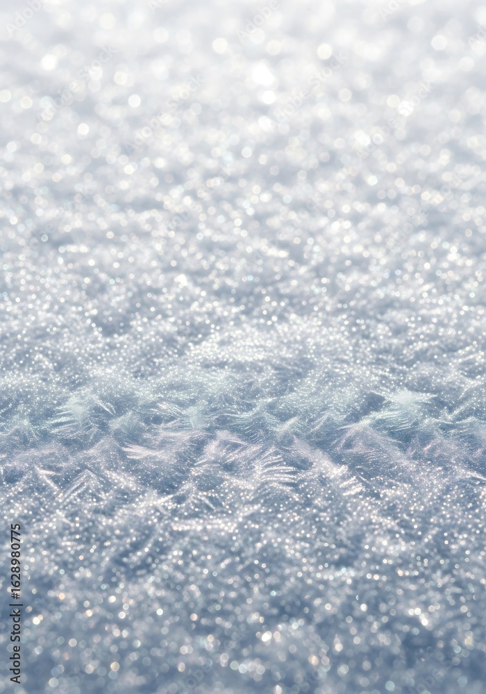 Obraz premium Delicate frost crystals shimmering in winter sunlight creating an icy expanse