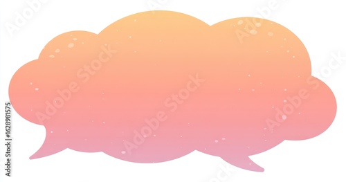 Peachy, soft, ombre speech bubble