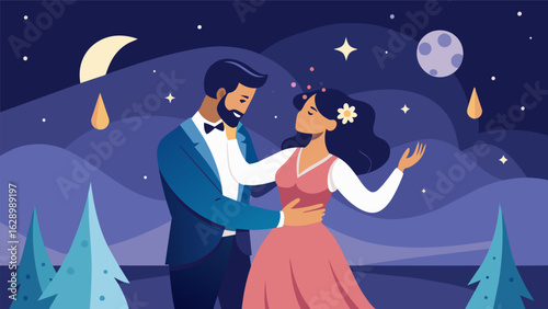 A couple dancing under the stars tears of happiness streaming down their faces as they celebrate their partners courageous journey towards recovery.