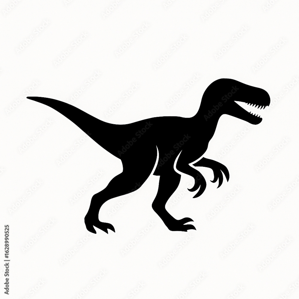 Fototapeta premium silhouette of a velociraptor