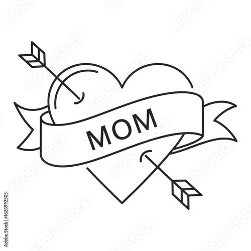 Minimalist Heart Tattoo Design with 