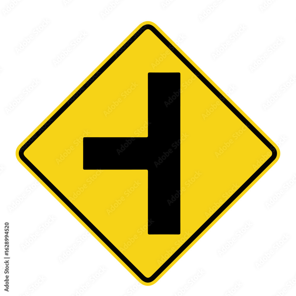 Fototapeta premium Side Road Traffic Sign