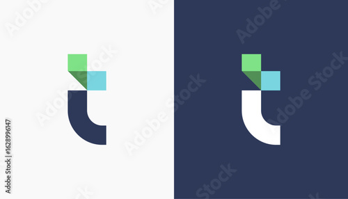 letter T initials logo design vector template