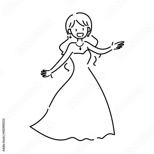 歌をうたう女性のベクターイラスト