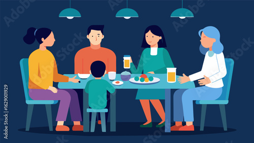 A family dinner table conversation about the potential benefits and risks of ketamine therapy for a sibling struggling with depression..