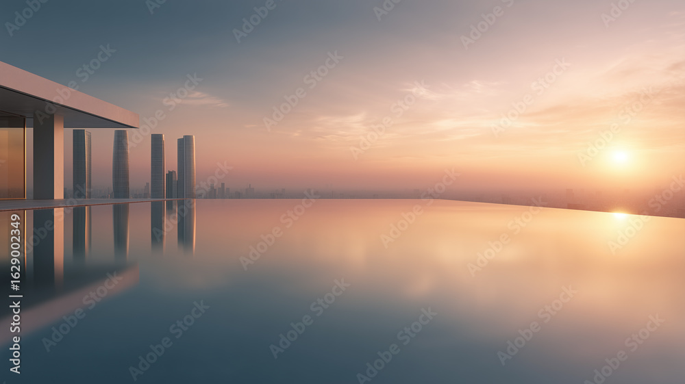 Obraz premium background of open space on rooftop glass floor
