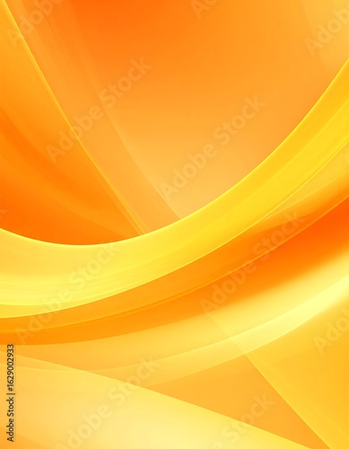 Abstract background with flowing, luminous orange and yellow curves