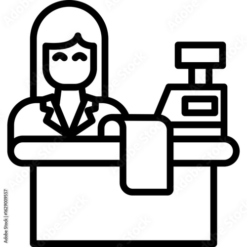 Cashier line icon