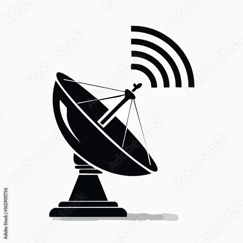 Satellite dish antenna for wireless digital internet and television signal broadcasting