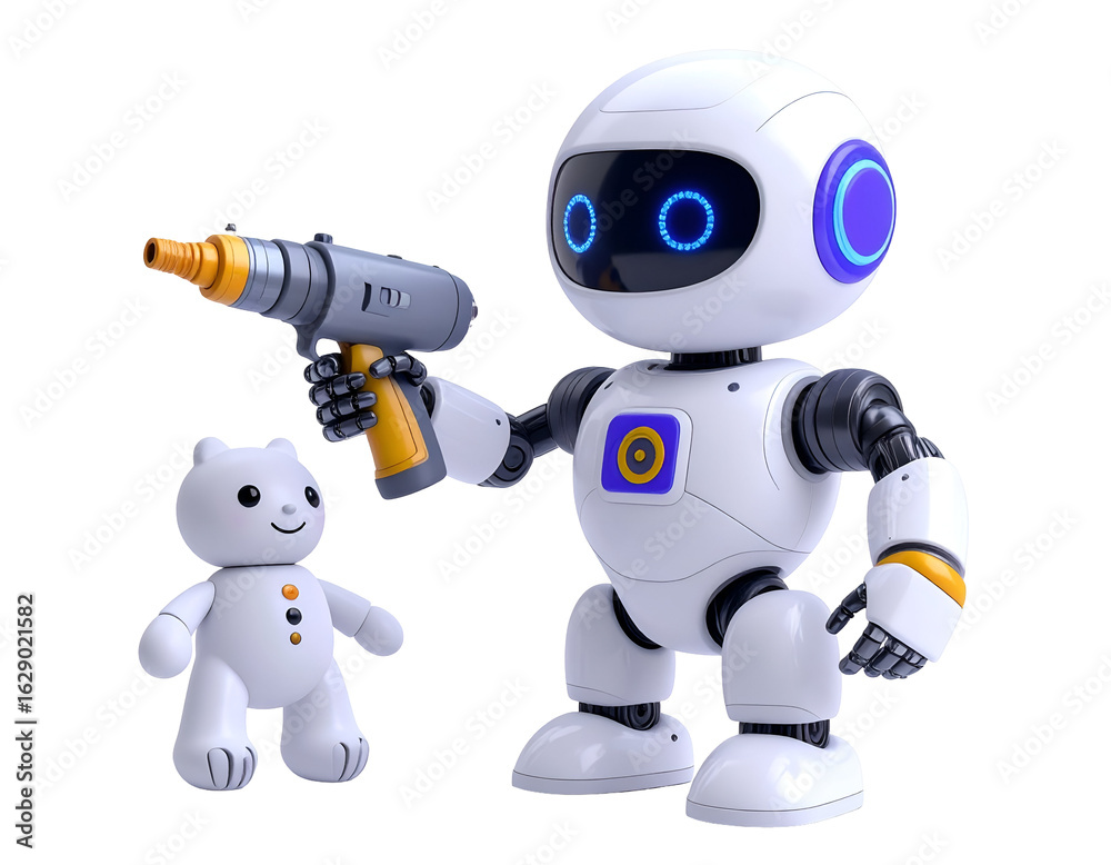 3D Robot Toy Repair Illustration 3D Robot Toy Repair Illustration