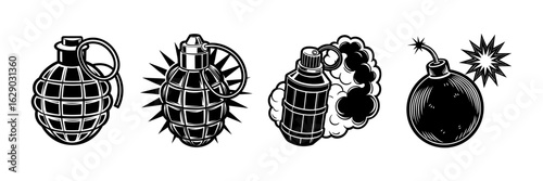 bomb granade vector illustration