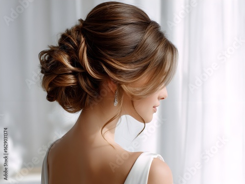 Modern Woman with Low Bun Hairstyle