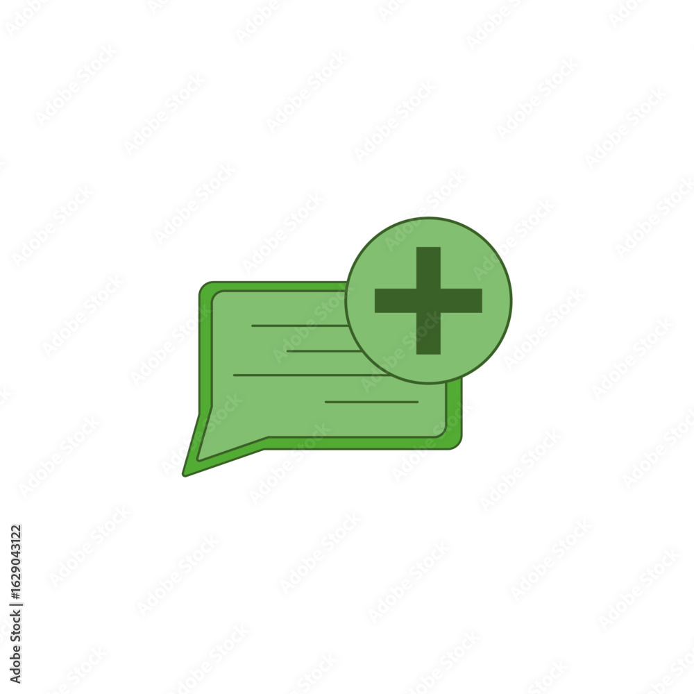Fototapeta premium Speech Bubble with Health Symbol