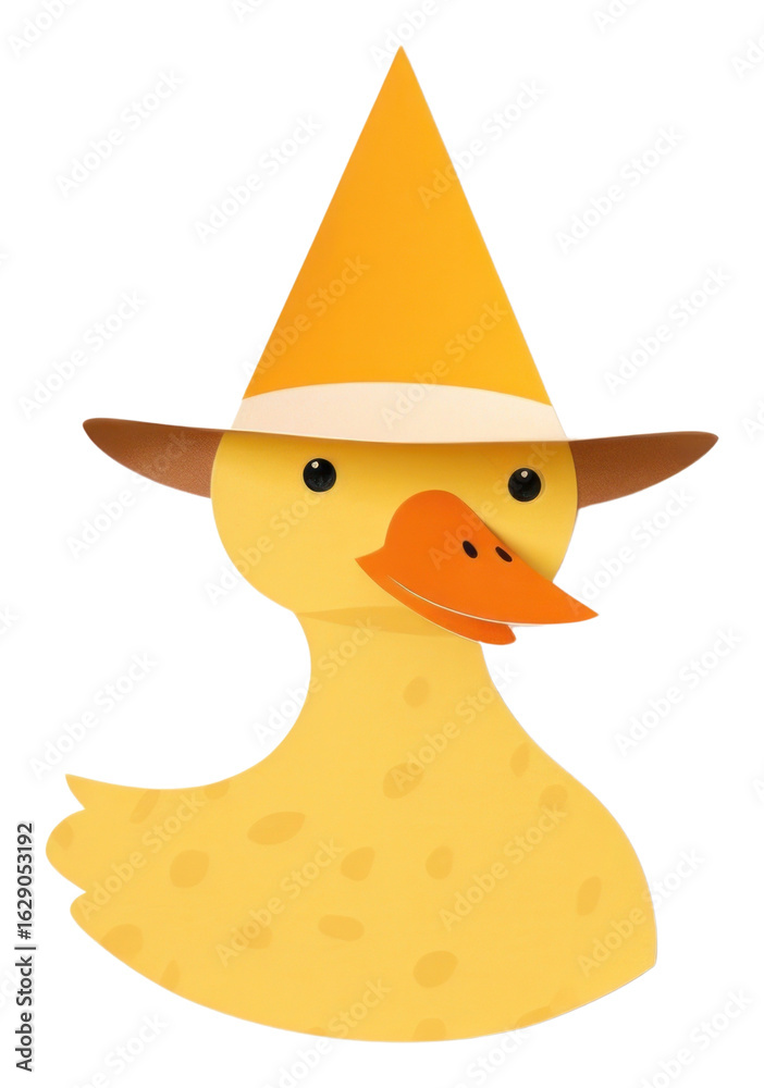 Obraz premium PNG Duck wear birthday hat animal bird anthropomorphic.