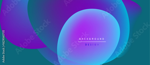 Abstract fluid shapes blend, creating vibrant purple, blue gradients. Modern design element for backgrounds, presentations. Minimalist aesthetic.