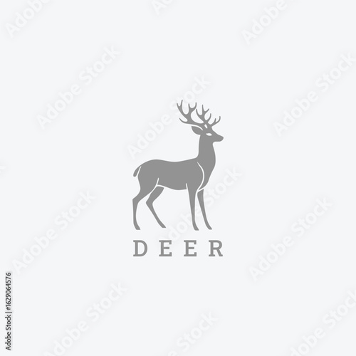 Deer logo vector icon illustration
