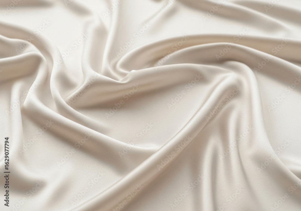 Obraz premium Elegant ivory silk fabric flowing with soft light