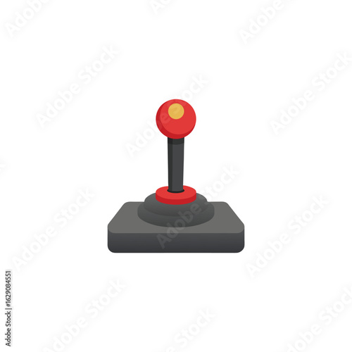 Retro red and black joystick controller for classic gaming