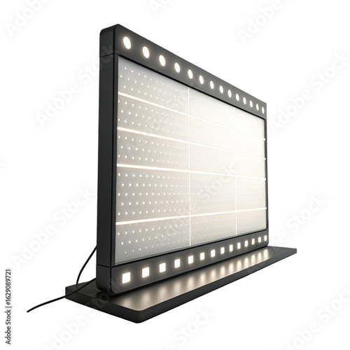 Modern illuminated display board for announcements or events, perfect for creative messaging