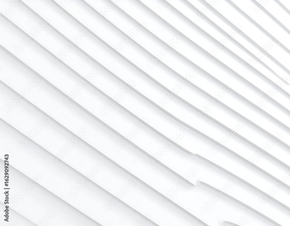 Obraz premium Abstract diagonal lines, subtly curved, create a textured, three-dimensional white surface