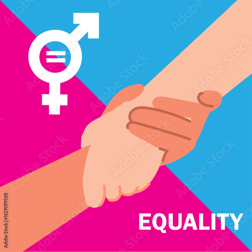 Promoting Gender Equality Awareness Together Illustration