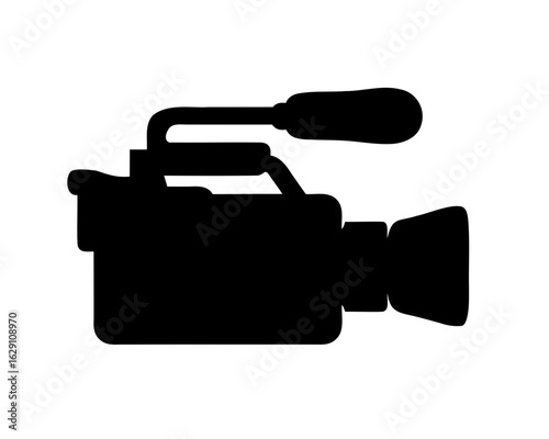 Video camera silhouette, Movie camera silhouette vector illustration