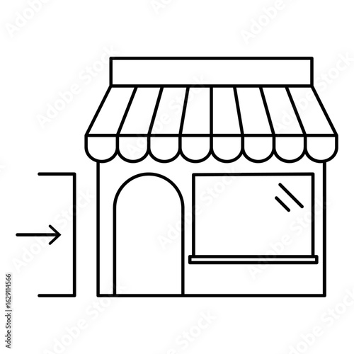 Market Entry Icon Vector Illustration