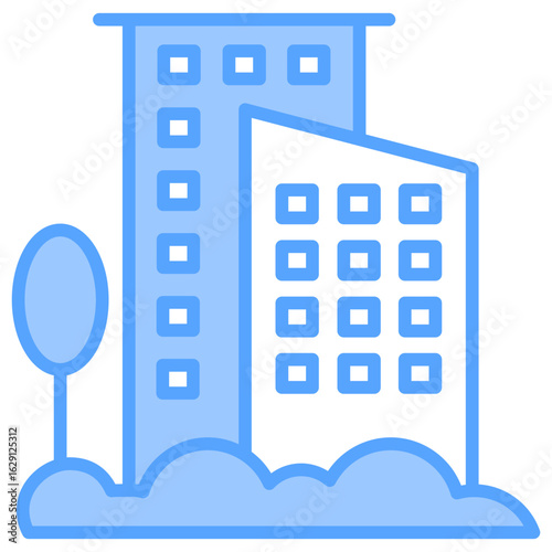 Commercial Property Blue Icon