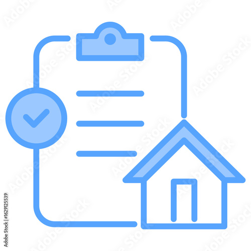 Building Permits Blue Icon