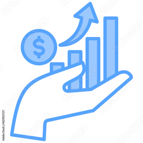 Equity Growth Blue Icon