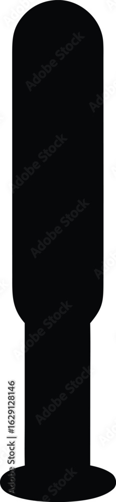 Obraz premium Modern minimalist black tower air purifier icon