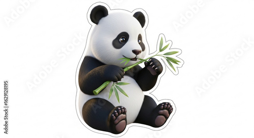3d cartoon cute panda stickers 