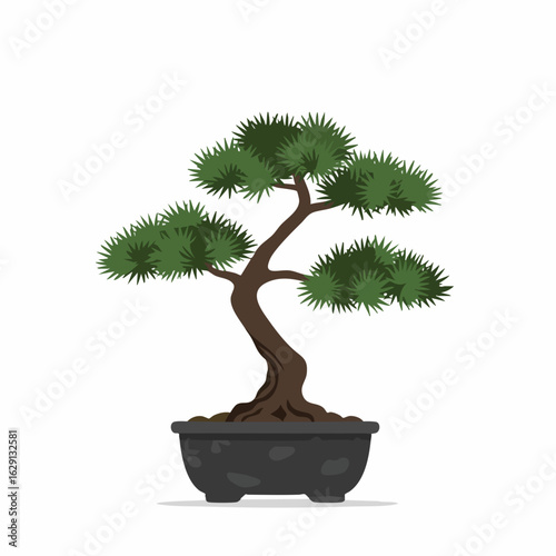 Vibrant Bonsai Tree in a Stylish Pot