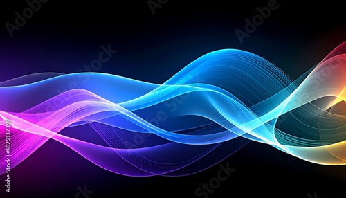 Stylized Abstract Wellness Scene with Colorful Gradient Waves Representing Fitness, Energy, and Healthy Lifestyle Aesthetics
