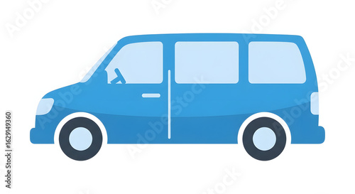 Wallpaper Mural Blue Vehicle Van Graphic Illustration Transportation Icon Torontodigital.ca