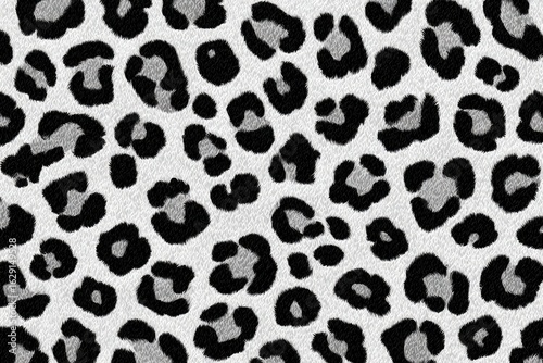 Gray and black leopard print