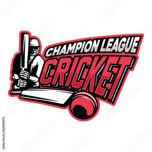 Cricket Sports Logo Design Vector