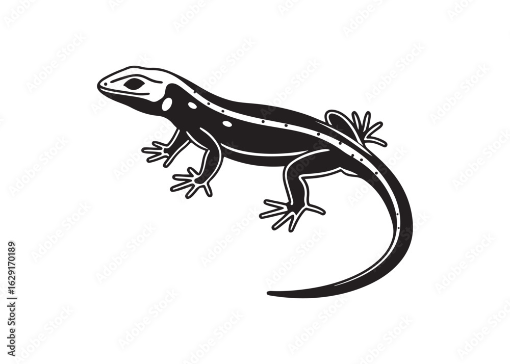 Naklejka premium Lizard Silhouette Vector Illustration.