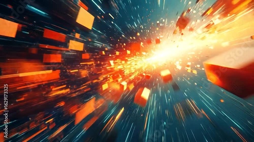 Exploding Cubes with Abstract Speed.