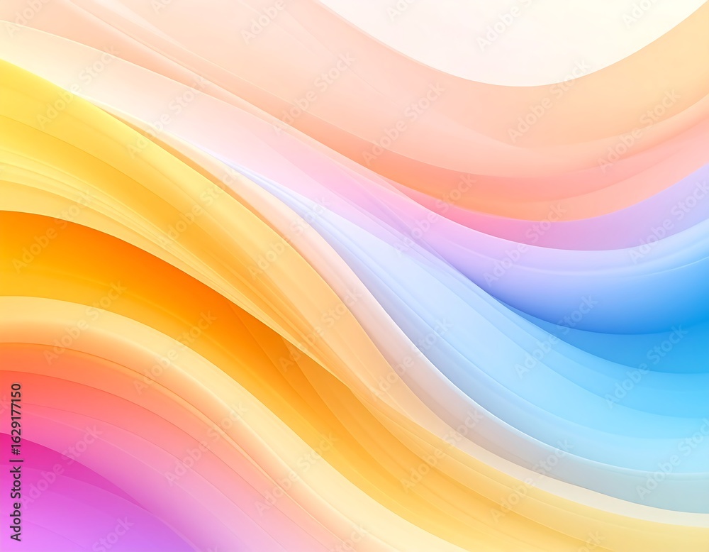 Abstract flowing pastel wave pattern in warm and cool tones Abstract flowing pastel wave pattern in warm and cool tones