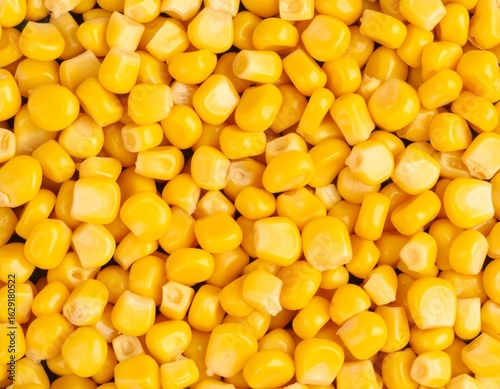 Fresh Sweet Corn Kernels Isolated on White Background