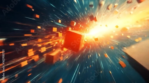 Exploding Cubes with Abstract Speed.