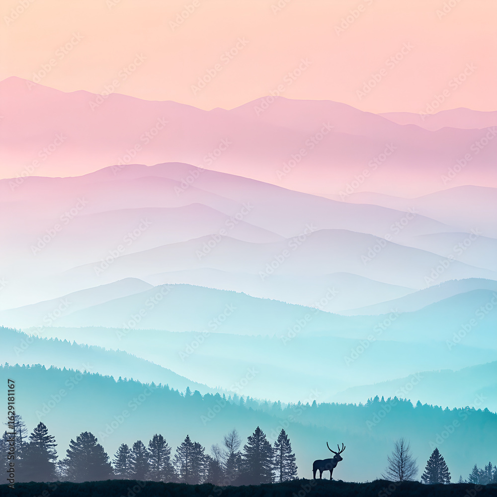 Obraz premium Soft pastel gradient background with smooth color transition abstract design