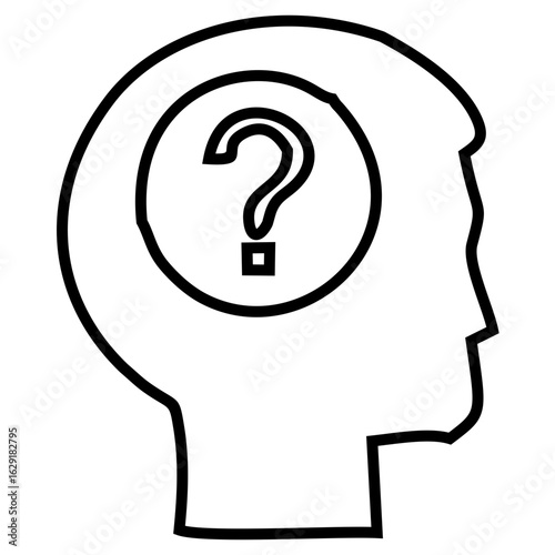 human mind Icon line
