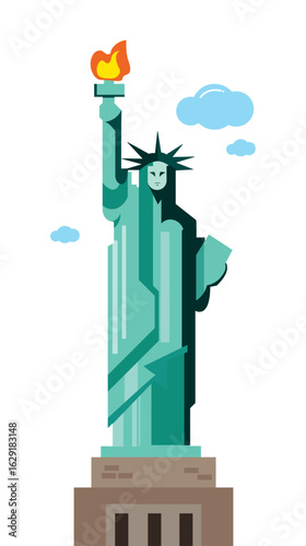 Statue of Liberty icon – American landmark vector illustration