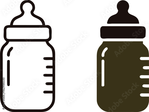 Baby botle icon vector set. Kids toysillustration sign collection. child symbol or logo.
